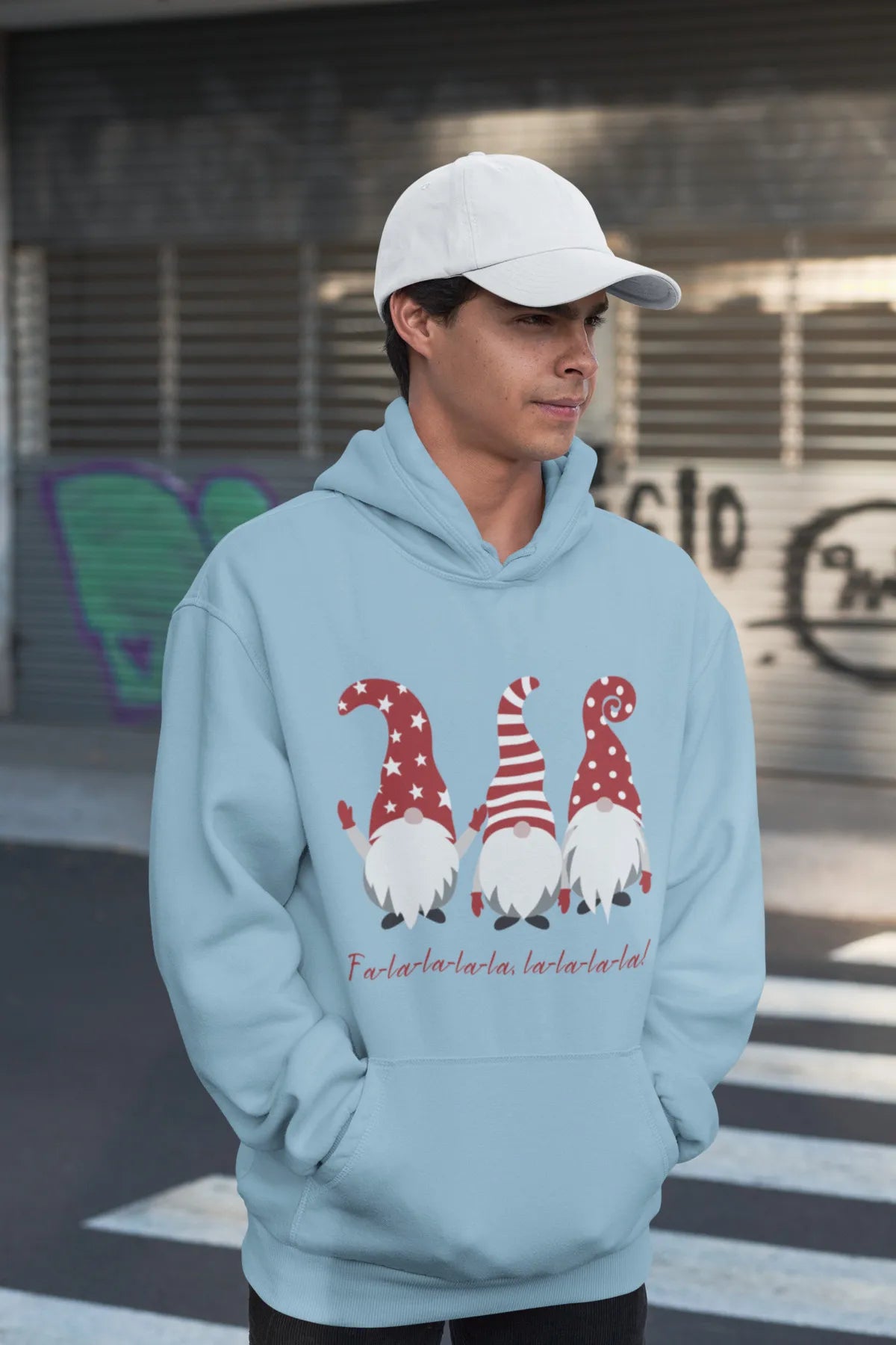 Unisex Merry Chirstmas yılbaşı Santa Baskılı Oversize Kapüşonlu Sweatshirt Hoodie